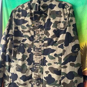 Bape Green and Black Camouflage jacket Nigo
